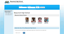 Desktop Screenshot of beaumonthighschool.net