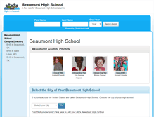 Tablet Screenshot of beaumonthighschool.net